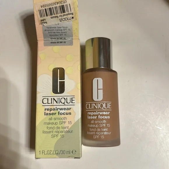 Clinique repair wear laser focus all smooth makeup SPF 15 shade 06 NIB